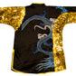Black with Blue Dragon & Sequins Sleeve Silk #R07