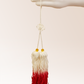 White and Red Multicolor Braided Wushu Straight Sword Tassels Kung Fu