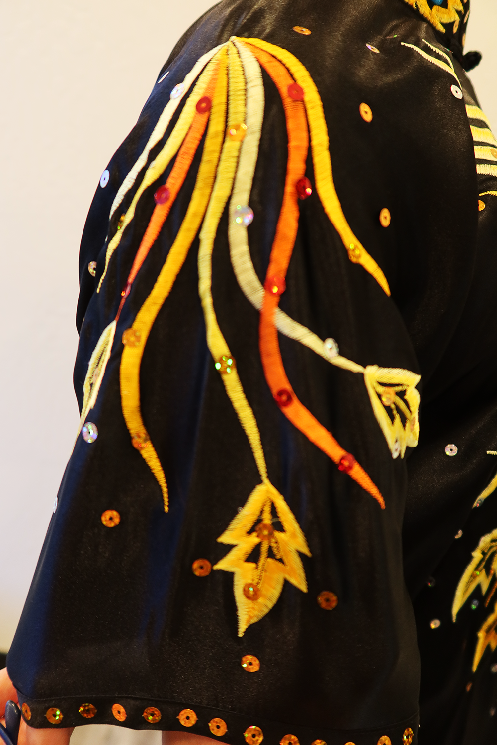 #06 Black Silk with Vibrant Intricate Phoenix