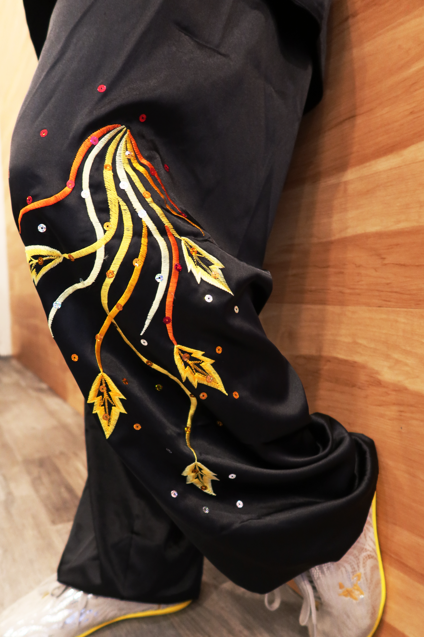 #06 Black Silk with Vibrant Intricate Phoenix