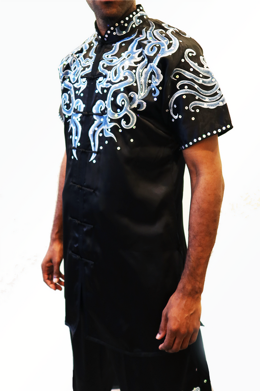 #10 Black with Stunning Silver Clouds Embroidery Silk