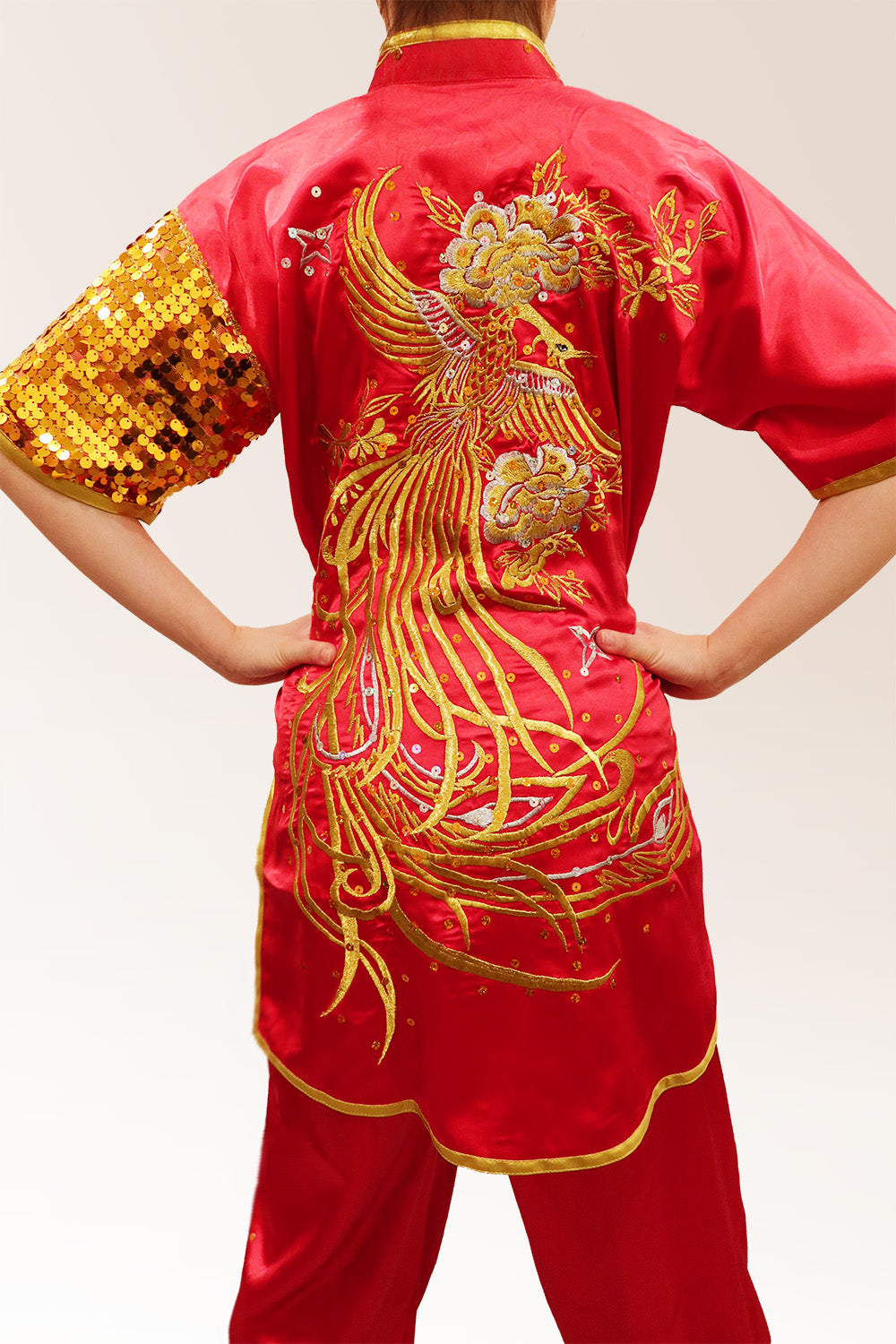 #09 Golden Phoenix Queen Red Silk