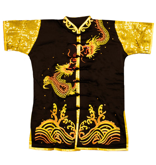 Black with Gold Dragon Silk #R06