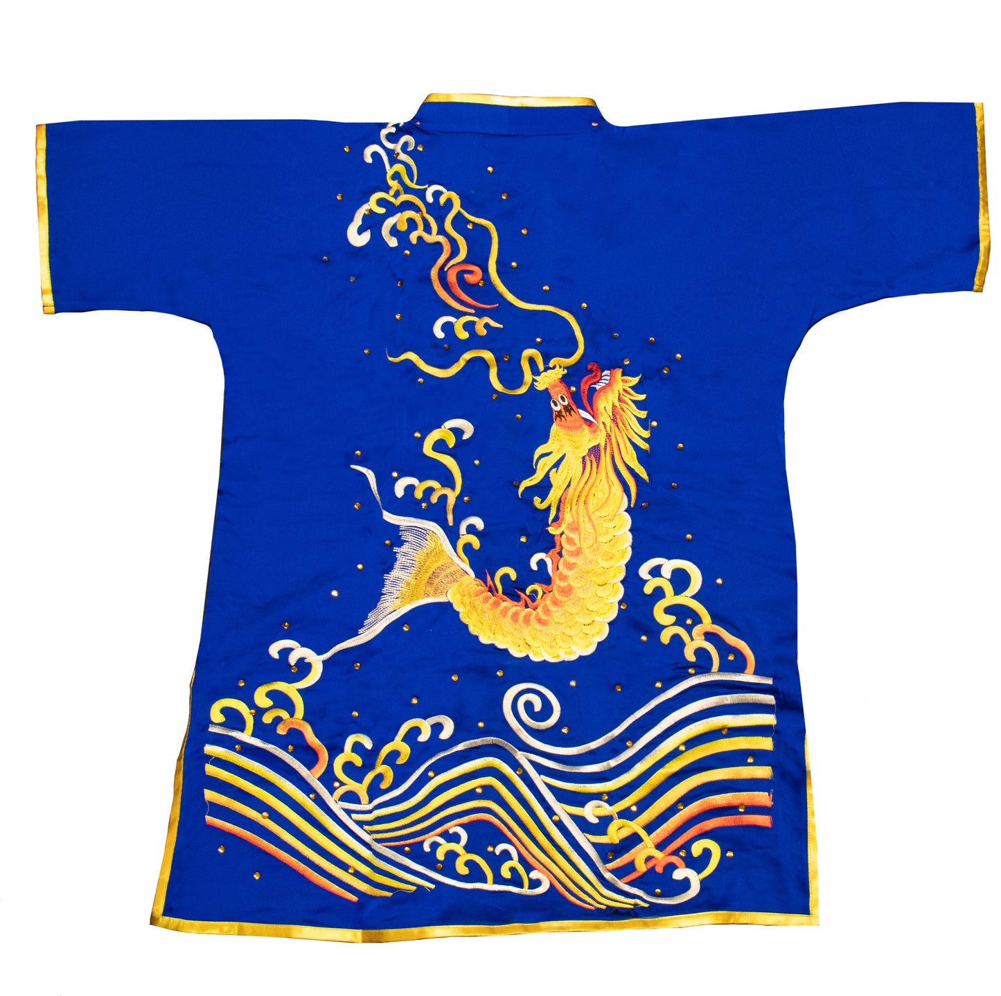 Blue Dragon with Gold Embroidery Silk #R02