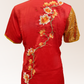 Red with Gold Flowers Silk #R05