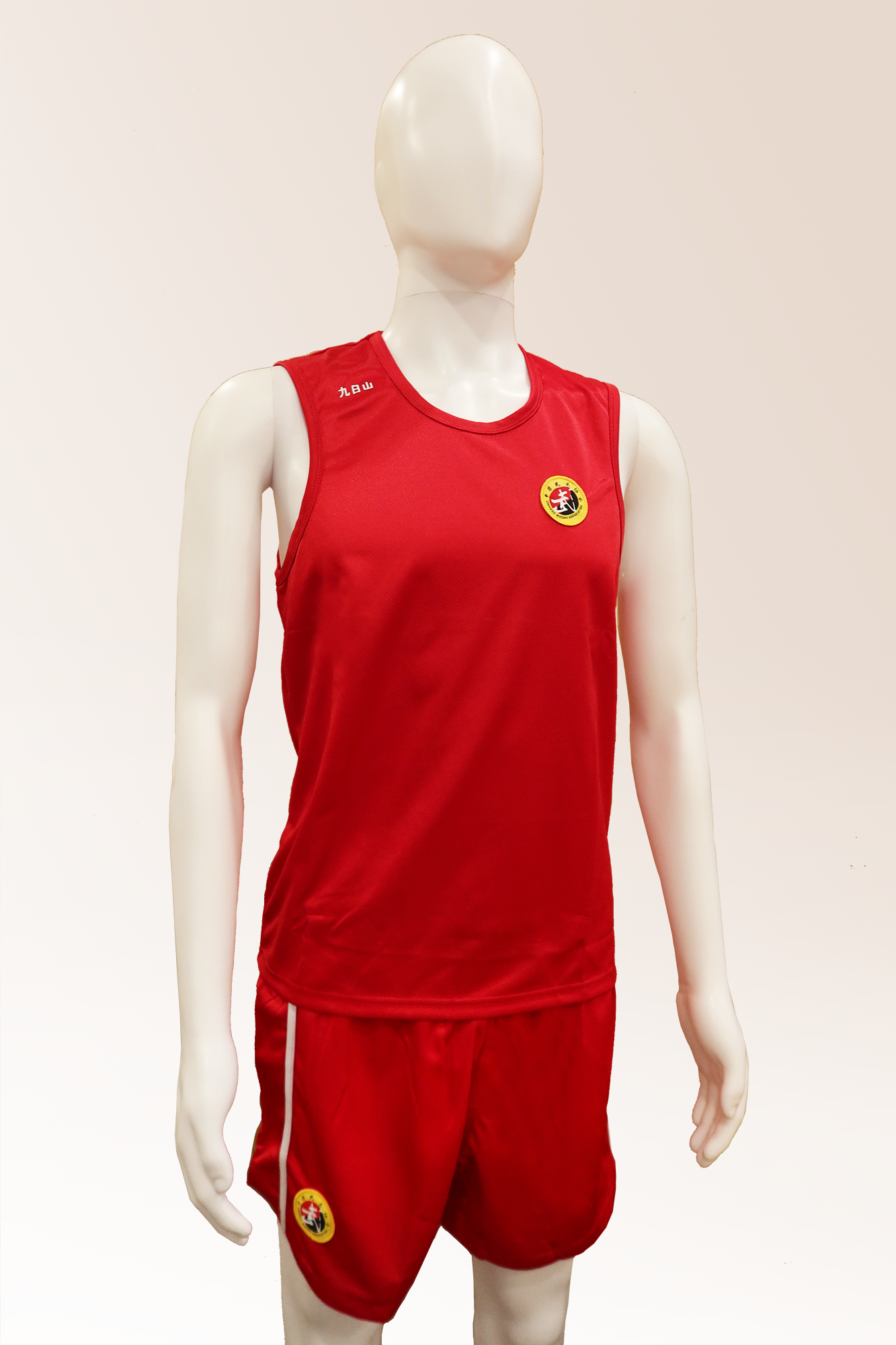 Red Wesing Sanda Training Uniform with top and shorts