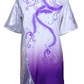 #28 White and Purple Phoenix Ombre Silk with Sequin Accents