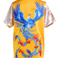 #18 Royal Gold with Stunning Blue Rising Phoenix & Silver Sleeves Silk